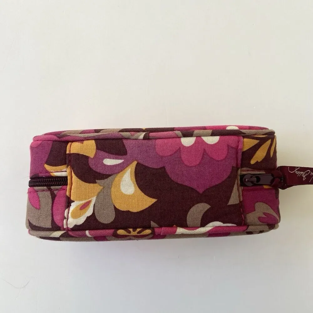 Vera Bradley Zip Top Eyeglass Sunglasses Case “Carnaby” RETIRED Pink/Brown